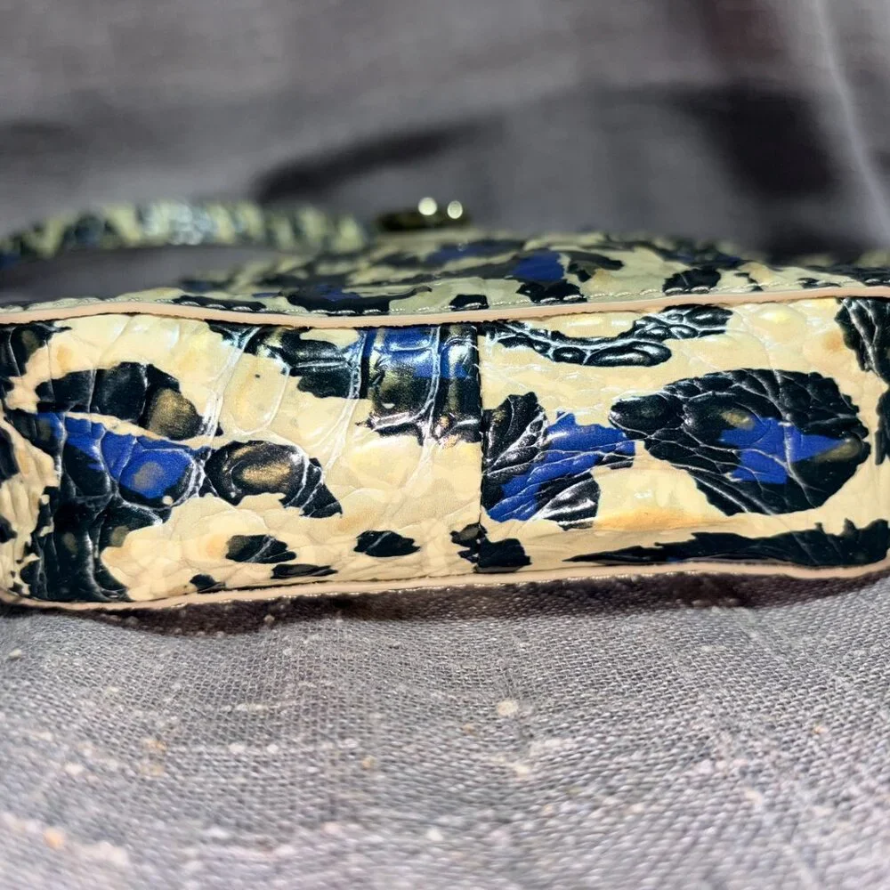 Brahmin “Marley” Blue Leopard Print Crossbody - Picture 7 of 11